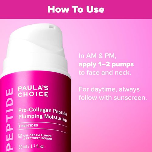 Paula's Choice Pro-Collagen Peptide Moisturizer - Lightweight Daily Gel-Cream for Deep Hydration | Gloss Lip Balm with Sheer Tint