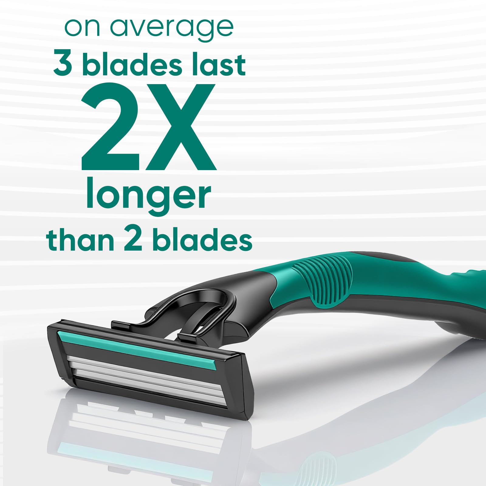 Comfycheer 50 count Disposable Razors Blades for Men，3-Blade Razors，Bulk Stainless Steel Shavers with Lubricating Strip for Shaving Sensitive Skin