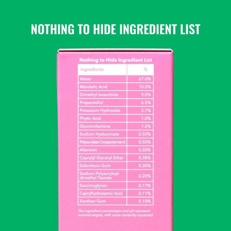 Good Molecules Mandelic Acid Serum - Gentle Face Exfoliator Serum with Ultra Hydrating Hyaluronic Acid - Exfoliating PHAs to Brighten Skin - Skin Care For Face