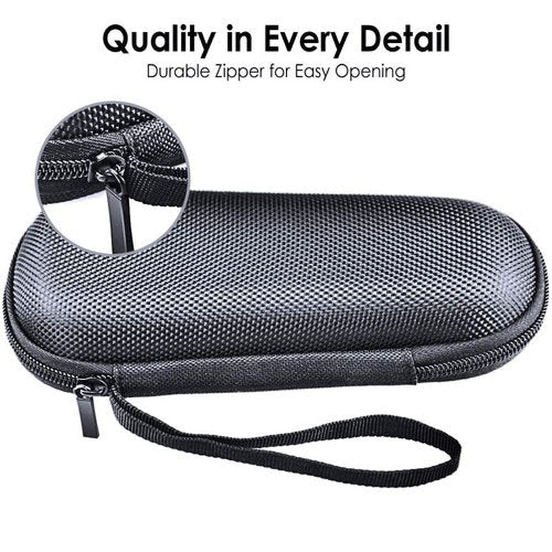 Gillette Hard EVA Razor Travel Case - Lightweight Design with Mesh Pocket for 2 Blades | Durable Zipper, Black