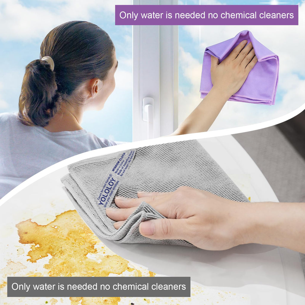 Norwεx - Basic Package - Microfiber - Window & Enviro Cloth. Just water - without leaving streaks. For Household Enviro Dusting Cleaning Homes, Cars, Bars, Office Window Cloth makes cleaning a breeze.