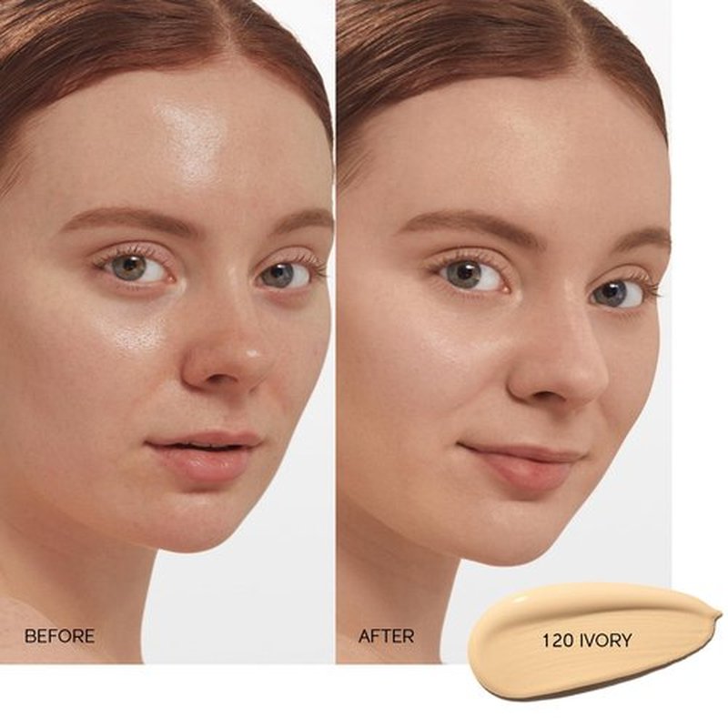 Shiseido Synchro Skin Self-Refreshing Foundation SPF 30, Ivory 120 - Medium-to-Full Buildable Coverage - Natural Finish, 24-Hour Wear - Water Resistant & Non-Comedogenic - 30 mL