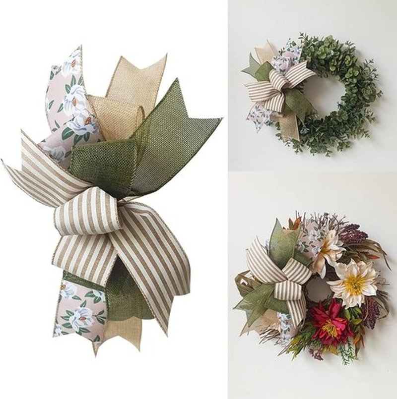 Rustic Wreath Bow by Vintage Farmhouse - Perfect for Welcome Signs, Lanterns & Door Hangers