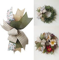 Rustic Wreath Bow by Vintage Farmhouse - Perfect for Welcome Signs, Lanterns & Door Hangers