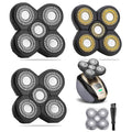 Universal 3 PCS 5 Blades Head Shaver Replacement Heads for Mainstream Shaver Brands, Eelectric Shaver Replacement Replacement Blades (1 Gold + 2 Silver)