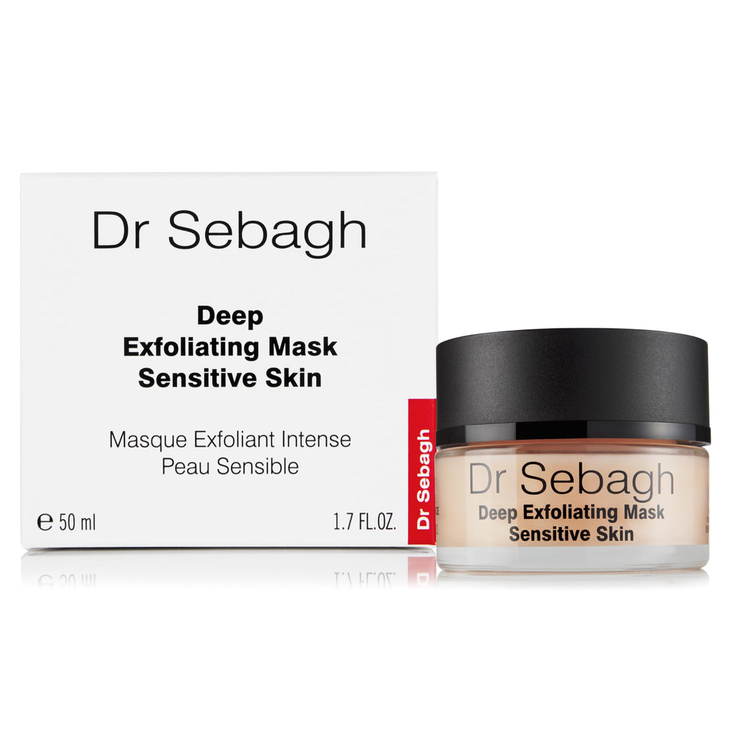 Dr Sebagh Deep Exfoliating Mask (1.7 fl oz) - Gentle Exfoliating for Sensitive Skin - Lactic Acid Detox Face & Pore Cleansing - Anti-Aging Skin Mask for Radiance & Renewal