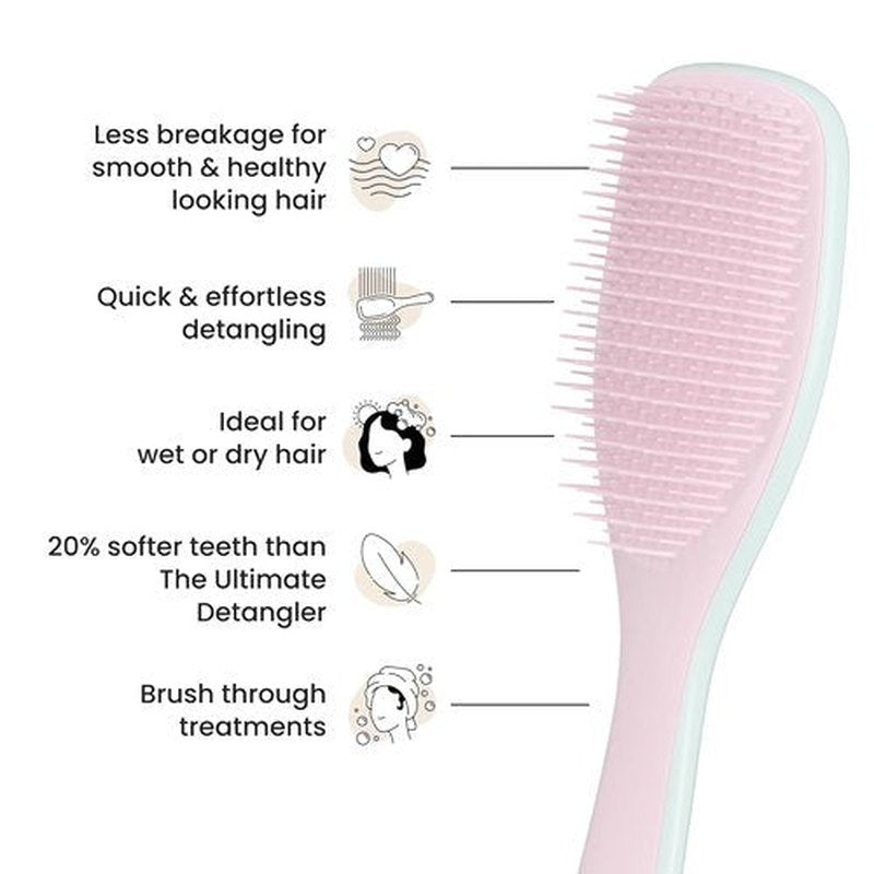 Tangle Teezer Fine Detangler Brush - Reduce Breakage for Fine Hair Types | Marshmallow Pink & Mint