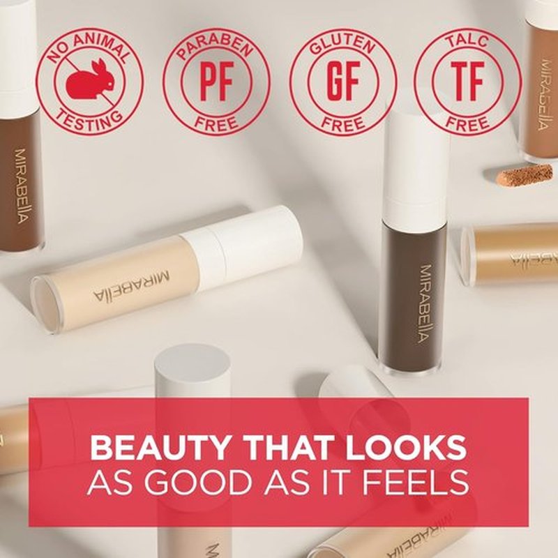 Mirabella Invincible Under Eye Concealer - Full Coverage Hydrating Formula for Dark Circles & Fine Lines | Ivory I40