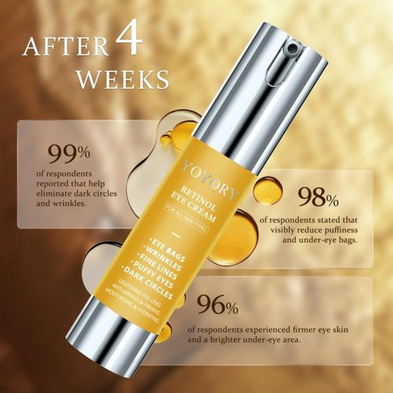 Retinol Under Eye Cream - Eye Cream for Dark Circles and Puffiness, Eye Bags, Wrinkles Fine Lines Skin Care Treatment Hydrates & Lifts Valentine's day gifts (20ml)
