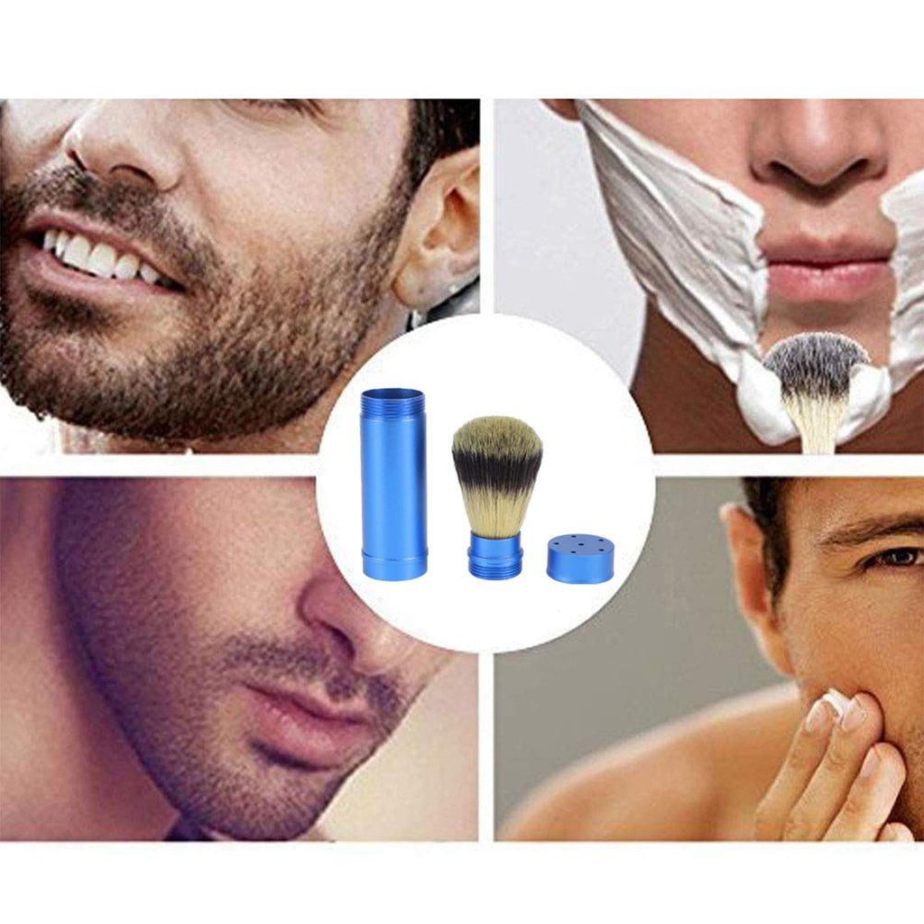 Travel Shaving Brush- Soft Synthetic Luxury Shave Brush, Retractable Facial Cleaning Grooming Tool for Shaving Razor,Safety Razor, Double Edge Razor, Straight Razor