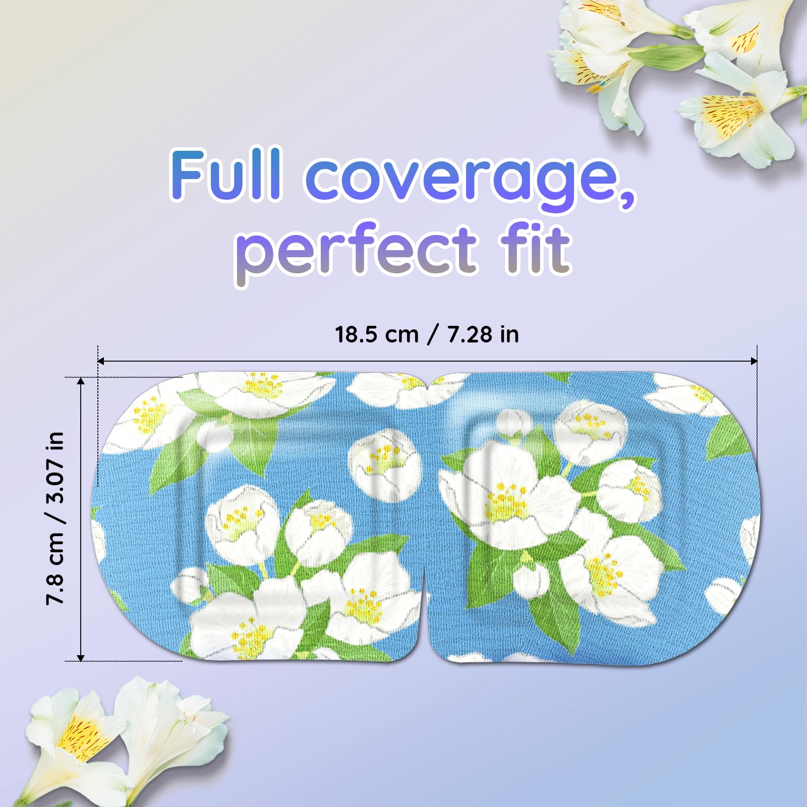 16 Pack Steam Eye Mask Variety Set Lavender Chamomile Jasmine and Unscented, Heated Eye Masks for Dry Eyes Puffiness and Relaxation, Self Heating Warm Compress for Sleep and Travel