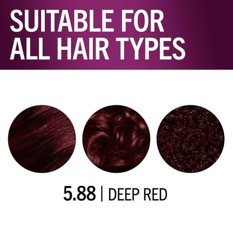 Schwarzkopf Keratin Color Permanent Hair Dye - 5.88 Deep Red | Up to 100% Gray Coverage & Less Breakage