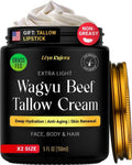 Non-Greasy Beef Tallow for Skin & Hair Growth 5OZ Shea Butter, Vitamin E, Niacinamide, Whipped Grass Fed Beef Tallow for Face Moisturizer Cream, Lotion for Women & Men, Anti-Aging Face Moisturizer