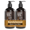 Every Man Jack Sandalwood Beard Wash - Hydrating & Soothing Formula with Aloe Vera - 6.7 oz | 2 Pack