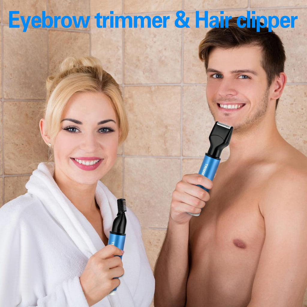Nose Hair Trimmer for Men, Ear and Nose Hair Trimmer for Women,Sideburn,Eyebrows Hair Trimmer, Electric Facial Hair Remover with LED light display, Rechargeable, Waterproof for Home, Travel Business
