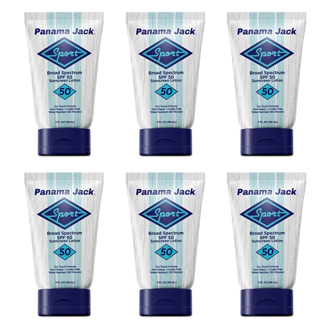 Panama Jack Sport Sunscreen Lotion - SPF 50, Broad Spectrum UVA/UVB Protection, Non-Greasy, PABA, Paraben, Gluten & Cruelty Free, 3 FL OZ (Pack of 1)