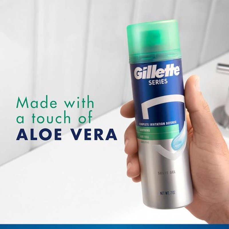 Gillette Soothing Shaving Gel for Men - Protects Against Irritation with Aloe Vera | 2.5 oz
