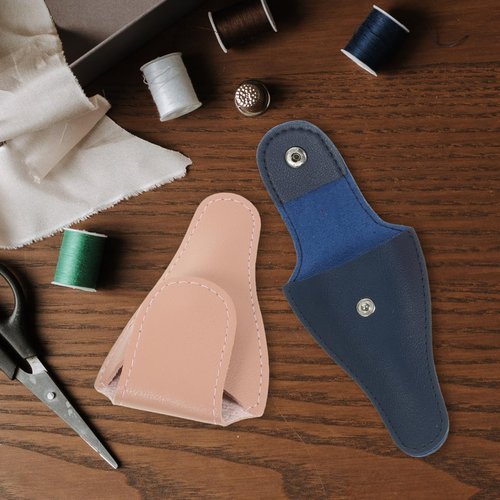 Angoily Nail Scissor Pouch 3Pcs Nail Cutter Protective Covers Pu Leather Case Ergonomic Grip Storage Pouch Manicure Kit Cuticle Trimmer Protective Case for Scissors Embroidery and Diy Tools
