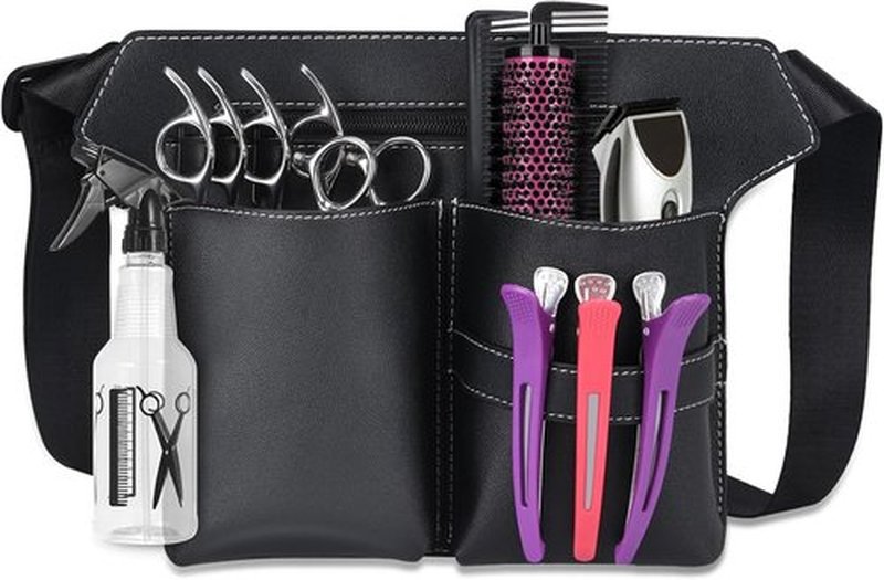 Noverlife Hairdresser Scissor Bag - Professional PU Leather Waist Pouch for Hairstylist Tools | Durable Storage Holster