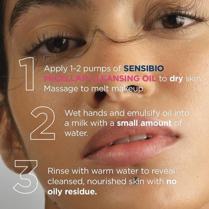 Bioderma Sensibio Micellar Cleansing Oil - Gentle Face Cleanser for Deep Cleansing | 6.7 Fl Oz
