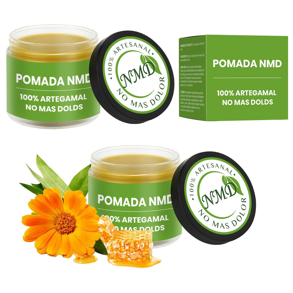 LUIMOLL Pomada-NMD, Pomada-NMD Para Dolor Muscular - Natural Herbal Artesanal Joint Cream with Arnica, Olive Oil, Soursop Leaf, Beeswax, Maximum Strength Comfort Ointment for Muscle, Foot - 2 PCS