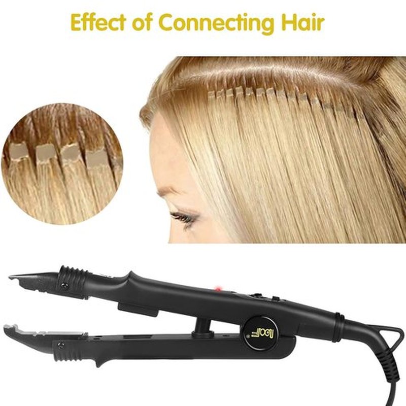 PAWACA Hair Extensions Tools，Professional k Tips Real Human Hair Fusion Hair Extensions Machine，Fast Heat-up Connector Wand Bonding Melting Tool Heat Iron for Salon Fashion Women