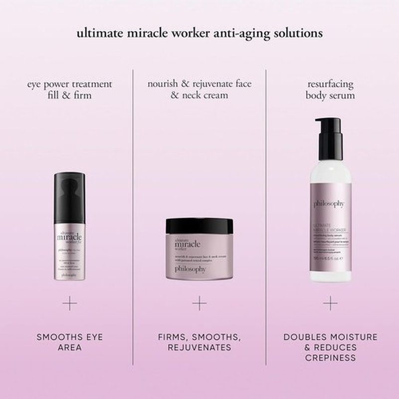 Philosophy Ultimate Miracle Worker Face & Neck Cream - Nourishing Retinol & Ceramides - Smooths Fine Lines & Wrinkles