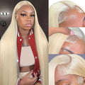 ZyBeidi 30 Inch 613 13x6 Lace Front Wig Human Hair Straight Human Hair Wig 180 Density Honey Blonde Wig Human Hair For Black Women