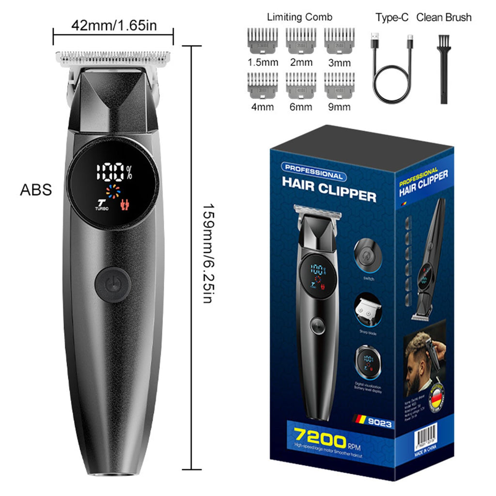 Hair Clippers,Ball Trimmer Pubic Hair Groomer Cordless Rechargeable Hair Clippers with LED Lighting Portable Body Grooming Travel for Him Dad（Black）