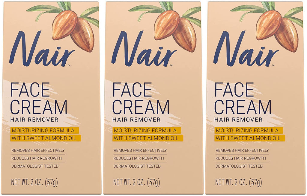 Nair Hair Remover Face Cream, 2 Oz, Pack of 3