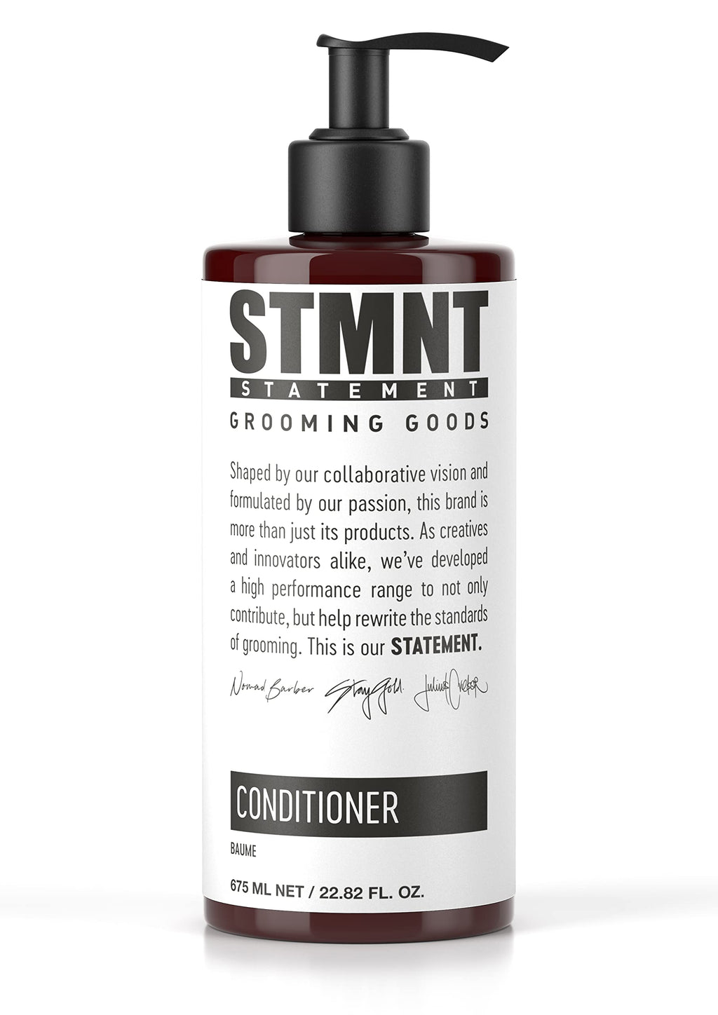 STMNT Grooming Goods Conditioner, 22.8 oz | Softens Hair | Restores Shine | Moisturizing Formula w/Activated Charcoal & Menthol | All Hair Types