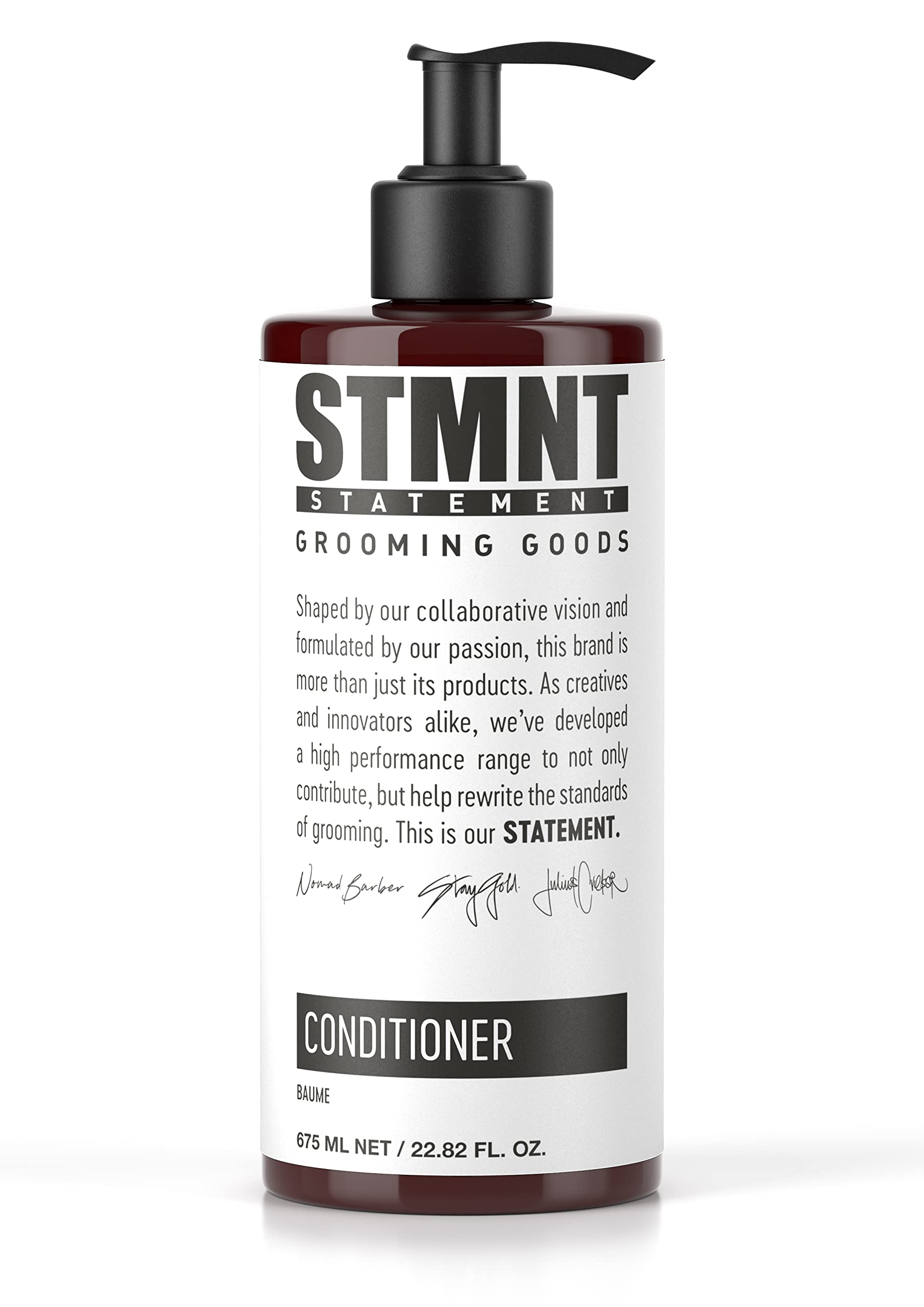 STMNT Grooming Goods Conditioner, 22.8 oz | Softens Hair | Restores Shine | Moisturizing Formula w/Activated Charcoal & Menthol | All Hair Types