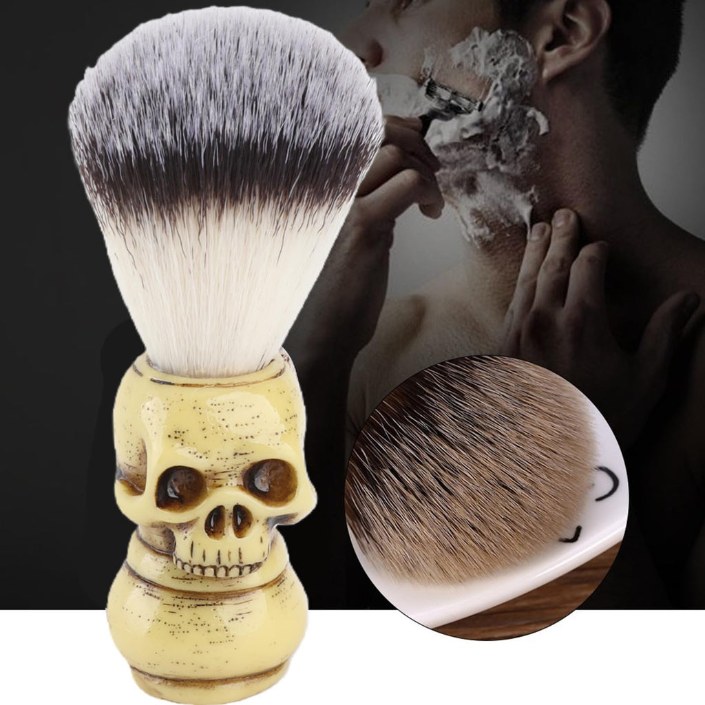 Shaving Brush, Hair Shave Brush, Skull Head Shape Mens Shaving Brush for Shaving Cream Foam or Soap