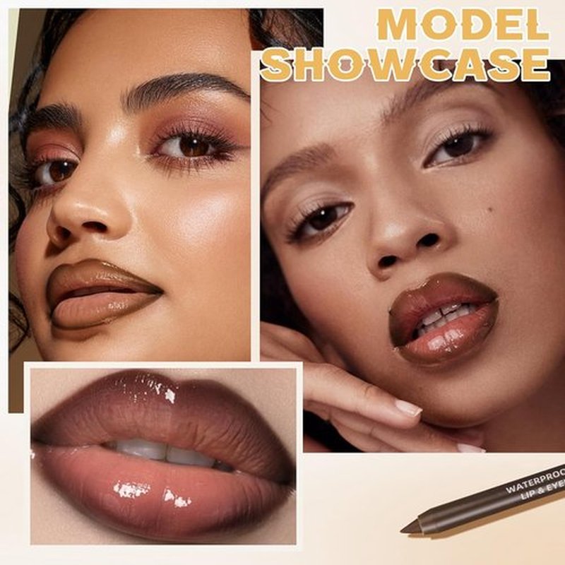 HOSAILY Nourishing Lip Gloss Kit - Hydrating, Non-Sticky Plumping Lip Oil & Liner in Natural Nude