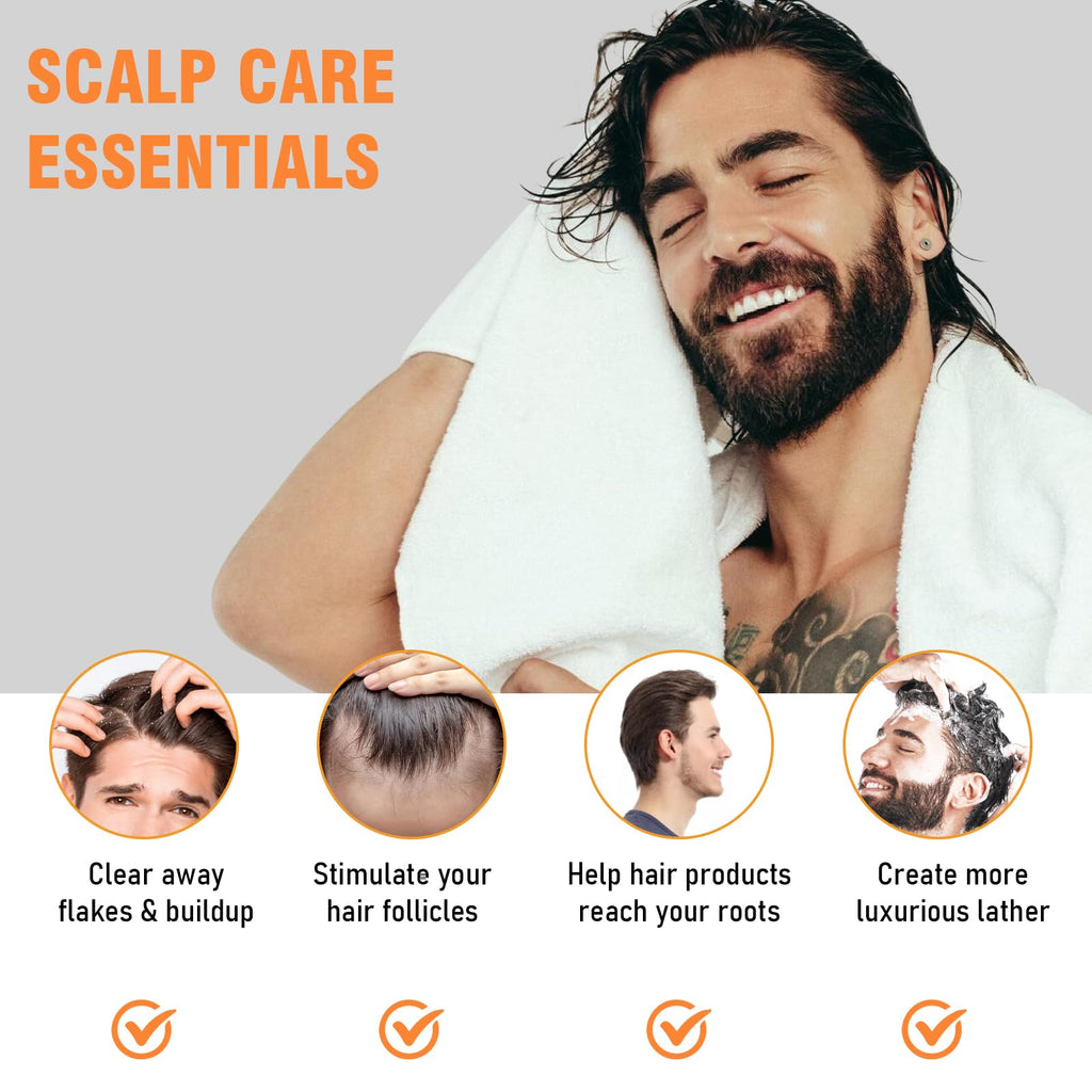 YEALIR Scalp Massager Shampoo Brush, Scalp Scrubber for Dandruff & Build Up, Scalp Massager Hair Growth - 100% Silicone, Plastic Free