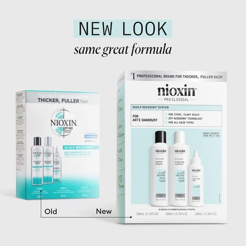 Nioxin Scalp Recovery Anti-Dandruff System Kit - Relieves Itchy & Flaky Scalp | Trial Size