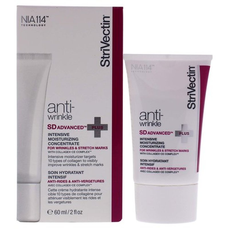 StriVectin SD Advanced™ Plus Intensive Moisturizer for Wrinkles and Stretchmarks, For Face and Body, Collagen Boosting with Peptides and Hyaluronic Acid, 2 Fl Oz (Pack of 1)