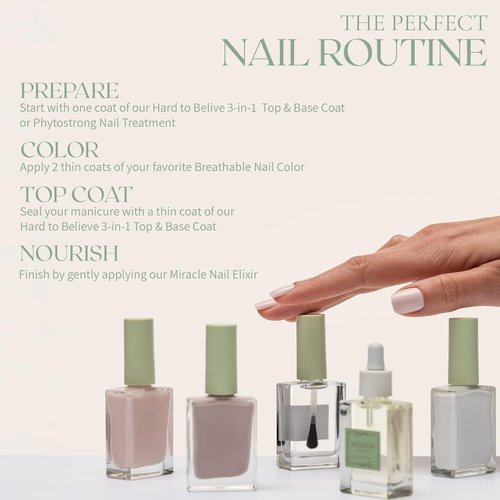 NATURABLOOM Breathable Premium Long Lasting Nail Polish (Poppy Red) - Vegan & Toxin-Free