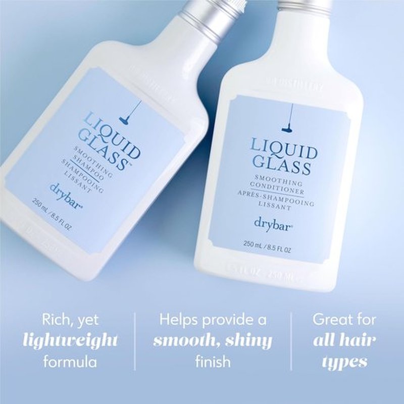 Drybar Liquid Glass Shampoo & Conditioner Set - Smoothing Formula for Frizz-Free Shine