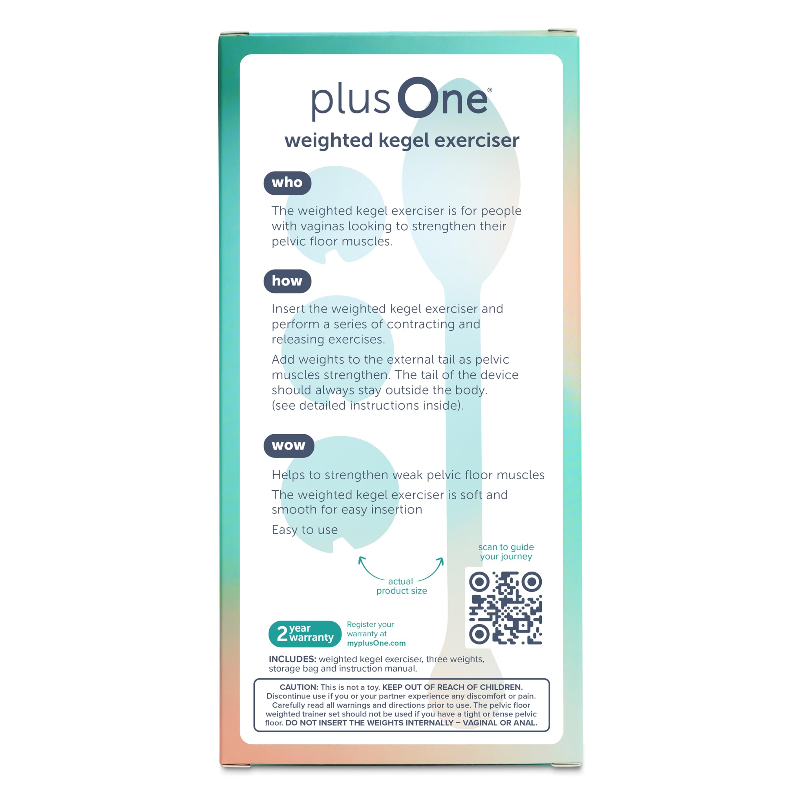 plusOne Kegel Trainer, Pelvic Floor Exercises