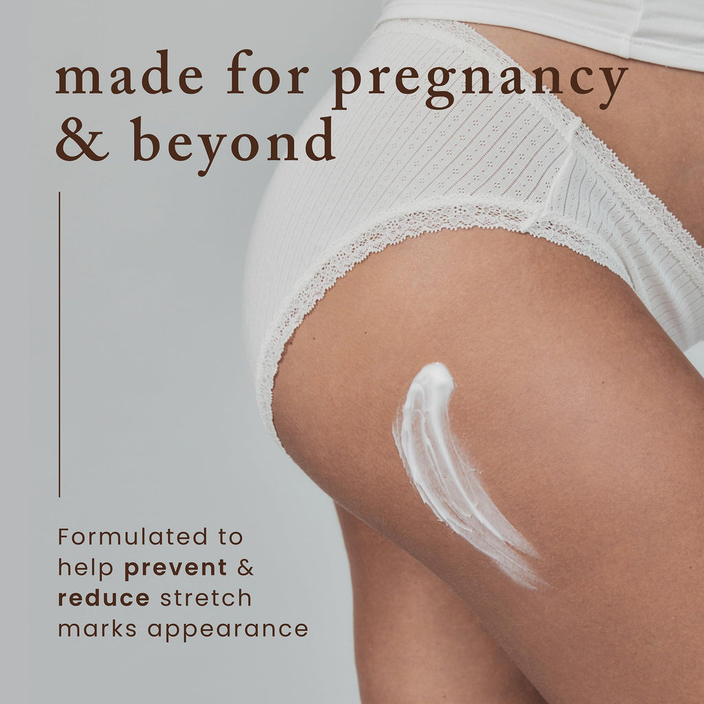 Nemah Stretch Mark Cream for Pregnancy, Moisturizing Belly Cream with Algaktiv UpLift, Shea Butter & Macadamia Oil, Pregnancy Body Cream for Belly, Hips & Thighs, 3.4 oz