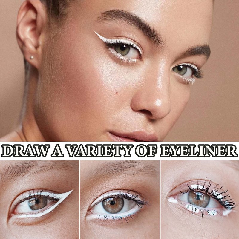 WENJLYJ 12 PCS White Eyeliner Pencils,Professional Long Lasting Waterproof Makeup Pencils,Highly Pigmented Inner Corner Eye Highlighter Eyeliner Pencil White Eye Liner Pen Sets for Women