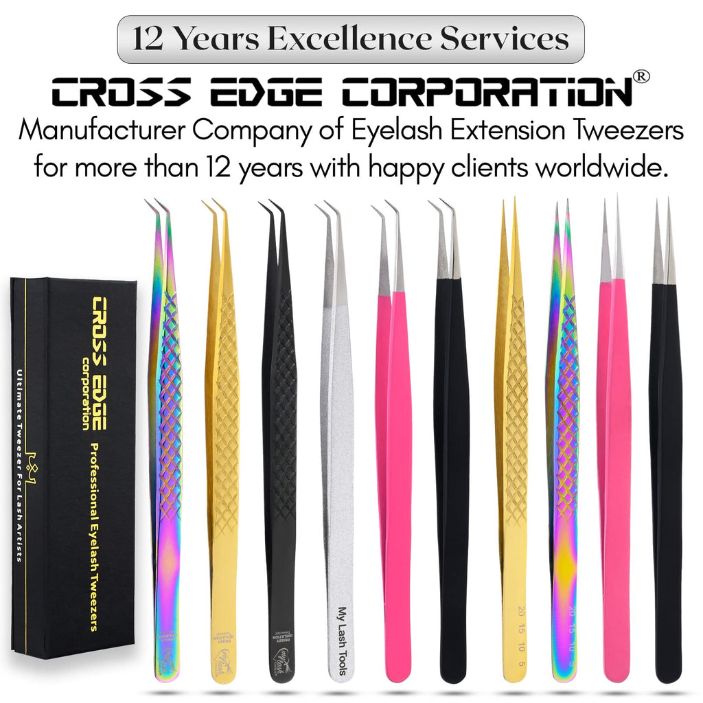 Isolation Lash Tweezers for Eyelash Extension Tweezer for Isolation Lash Extensions 14cm, Best for Individual Isolation & Classic Lashes Japanese Stainless Steel Matte Black)