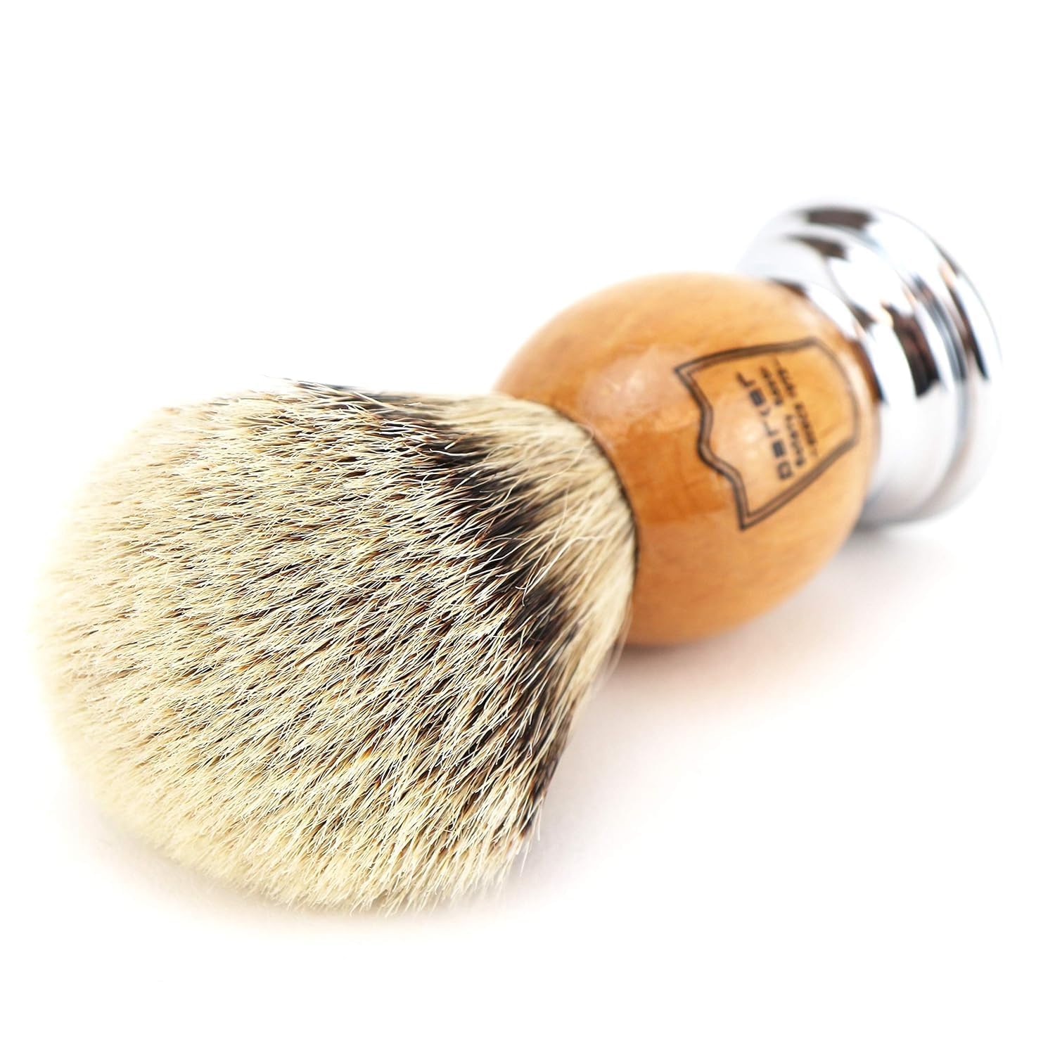 Parker 100% Silvertip Badger Shaving Brush – Olivewood Handle, Long‑Loft 22 mm Knot with Resin Stand – Super Soft Bristles for a Rich Lather for all Skin Types