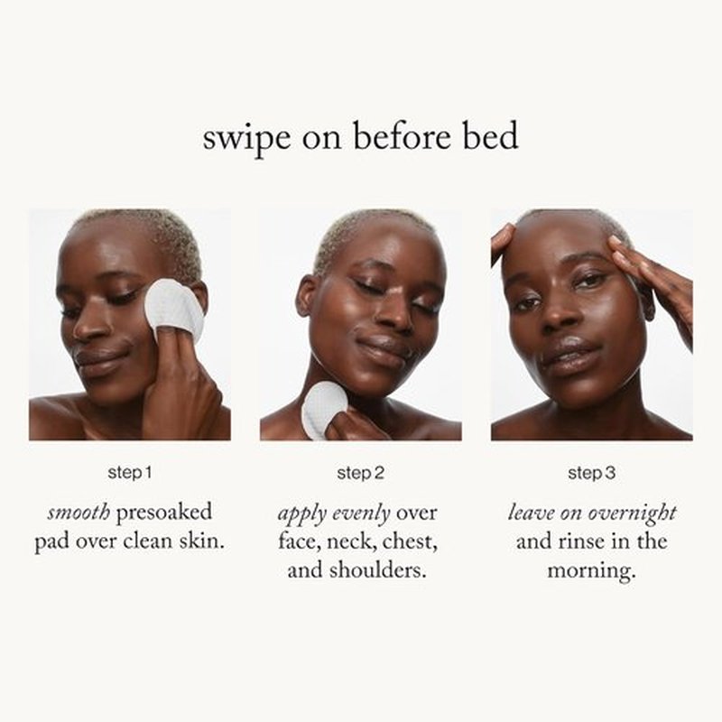Goop Beauty 15% Glycolic Acid Exfoliating Pads - Professional-Grade Peel for Glowing Skin | Paraben & Silicone Free | 4 Pack