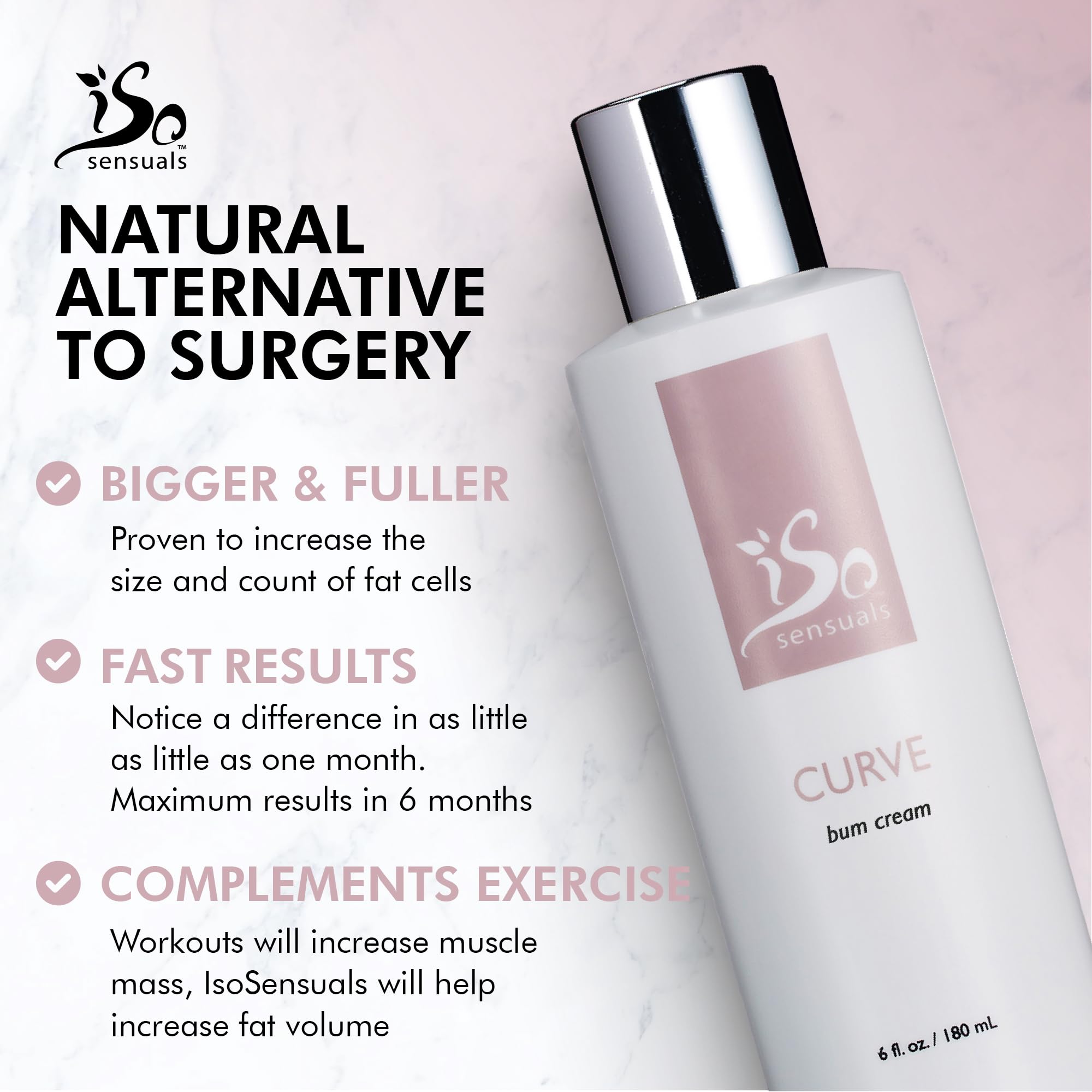 IsoSensuals CURVE Butt Enhancement Cream - 6 Bottles