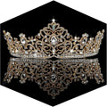 AHONEY Gold Crown Queen Crowns Tiara for Women Birthday Quinceanera Crown Rhinestone Bride Headband Princess Decoration for Wedding Party Prom Halloween