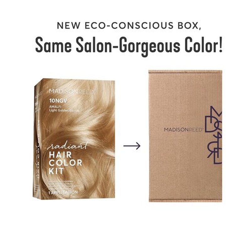 Madison Reed Radiant Hair Color Kit - 10NGV Light Golden Blonde | PPD-Free & Ammonia-Free Permanent Dye
