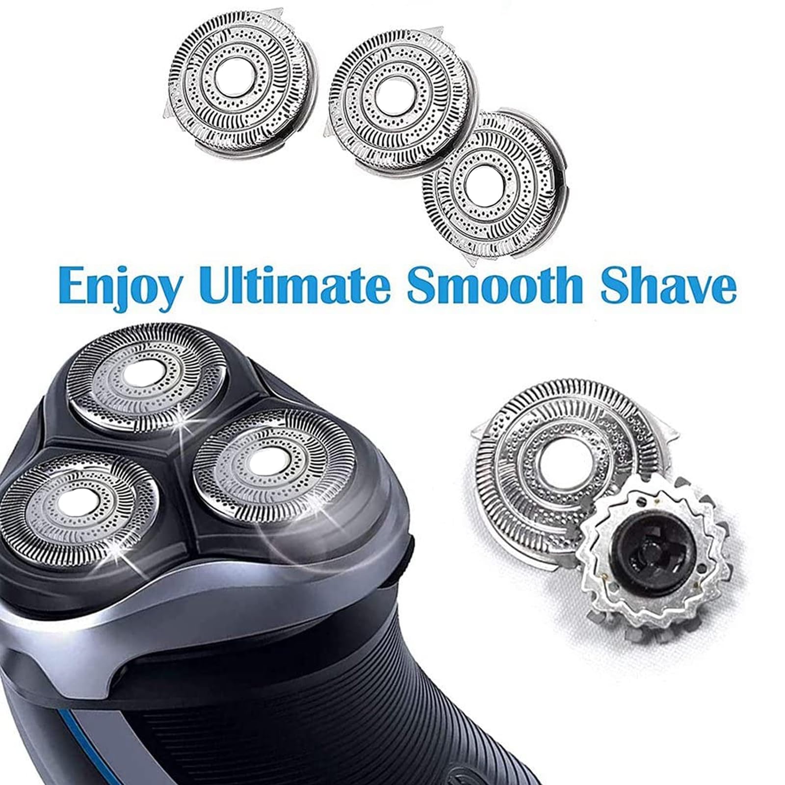 Suleto HQ9 Replacement Heads Blades Compatible with Phillips Shaver Heads Razor Series HQ9 Shaving Head Part Replace for HQ9070 HQ9080 HQ8240/8260 PT920 8140XL 8150XL 8160XL 8170XL
