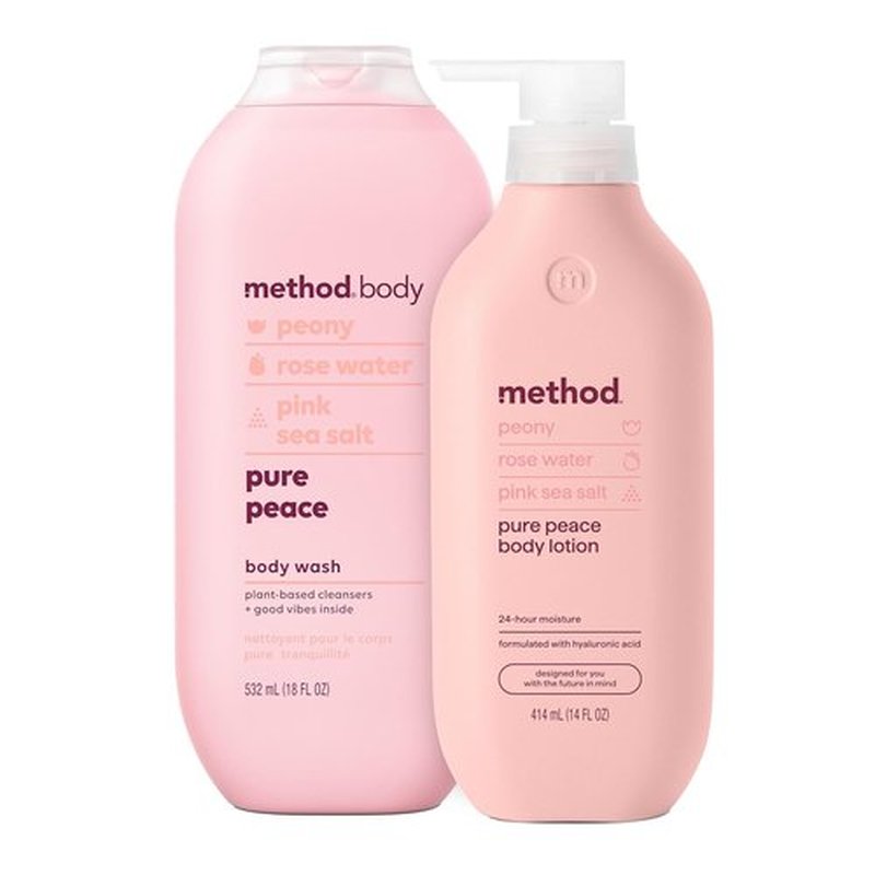 Method Body Wash & Lotion Gift Set - Pure Peace | 18oz Wash & 14oz Lotion